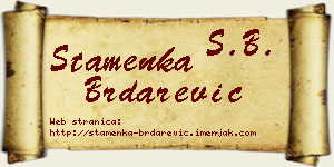 Stamenka Brdarević vizit kartica